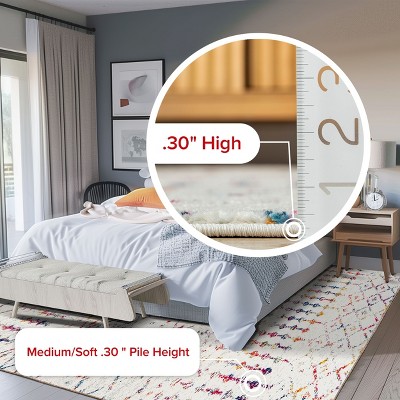 Elevated Trellis 4' Square Light Multi Synthetic Accent Rug