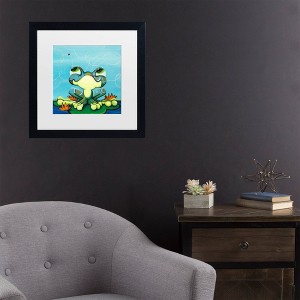 Trademark Fine Art Sylvia Masek Frog's Lunch Matted Framed Art - 1 of 4