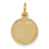 Black Bow Jewelry 14k Yellow Gold Graduation Circle Charm or Pendant, 12mm - 3 of 4