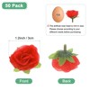 Unique Bargains Silk Plastic Small Faux Rose Artificial Flower Heads 1.2 inch - 3 of 4