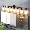 52" Modern 8-Light Vanity Bathroom Mirror Light,with Black Iron Frame,Contemporary Wall Sconce for Bedroom,Bathroom,Dressing Room (Bulb Not Included) - 4 of 4