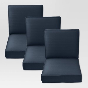 Belvedere 6pc Replacement Outdoor Sofa Cushion Set - Navy - Threshold , Blue