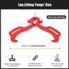 Log Lifting Tongs, Log Tongs with Heavy Duty Steel Claws for Timber, Logging Tongs, Grapple, Log Grapple,Grapple Hook,Red - 3 of 4