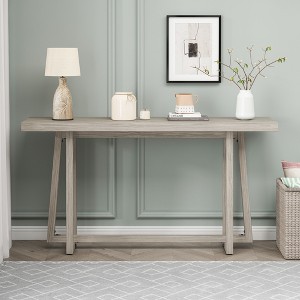 59.84'' Console Table, Stylish Rectangular Entryway Table, Outdoor Console Table for Patio, Sturdy Construction Hall Table, Sofa Table for Entrance - 1 of 1