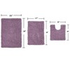 Fantasia Bath Rug Collection Cotton Shaggy Pattern Tufted Set of 3 Bath Rug Set - Home Weavers - 2 of 3