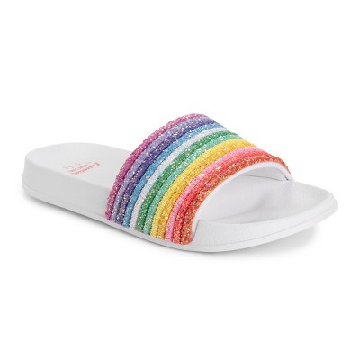 Essentials By Muk Luks Women s Pool Liberty Sandals rainbow Xl 11