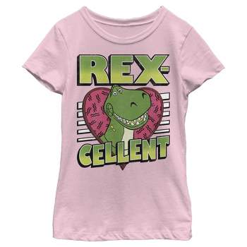 Girl's Toy Story Valentine Rex-Cellent T-Shirt