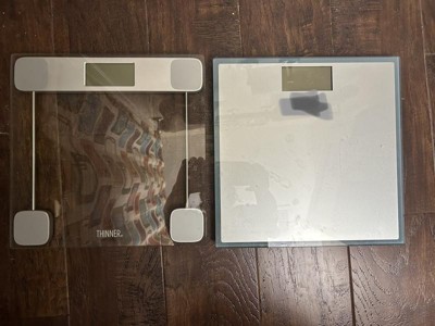 Thinner by Conair Digital Glass Weight Scale, Clear/Silver TH-321, TESTED  GOOD