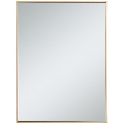 Elegant Lighting Metal frame rectangle mirror 30 inch in Brass