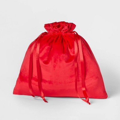Velvet Santa Sack Gift Bag Red - Wondershop™