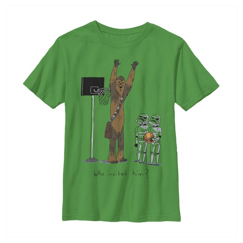 Boy's Star Wars Chewbacca Basketball Who Invited Him T-Shirt, 1 of 4