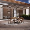 Tangkula 15.5 FT Double-sided Patio Umbrella w/ Solar Lights Outdoor Twin Size Umbrella - 3 of 4