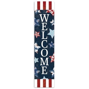 Creative Products Welcome Floral Stars Pattern 10.5 x 47 Porch Leaner - 1 of 1