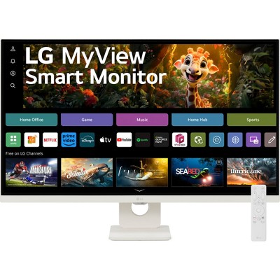 Manufacturer Refurbished LG MyView 32SR73U-W 16:9 31.5" 4K HDR Smart Monitor, White
