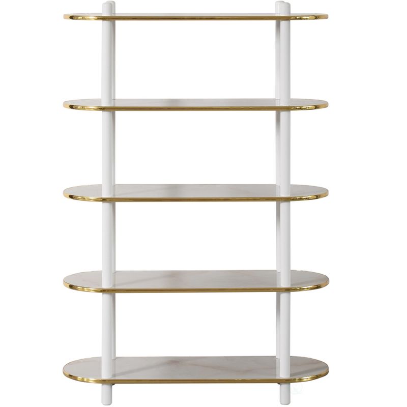 Fabulaxe 5 Tier Open Bookshelf, Contemporary Classic Modern Style Free Standing Display Rack Unit for Collections,59" Height Etagere Bookcase, 4 of 7