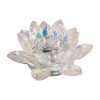 Sagebrook Home 2"H 6" Diameter Blush Pink Crystal Lotus Flower Votive Candle and Tealight Holder for Patio, Deck, Living Room, Bedroom, or Bathroom - 3 of 4