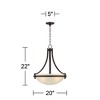 Regency Hill Mallot Oil Rubbed Bronze Pendant Chandelier 20