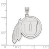 Black Bow Jewelry 10k White Gold Utah Runnin Utes NCAA Extra Large Pendant - 2 of 3
