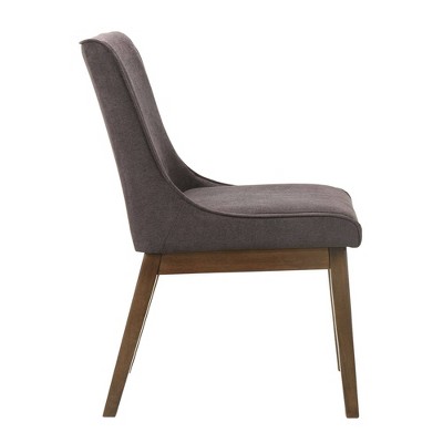 Ronan Walnut Brown Mid-Century Modern Side Chairs Set