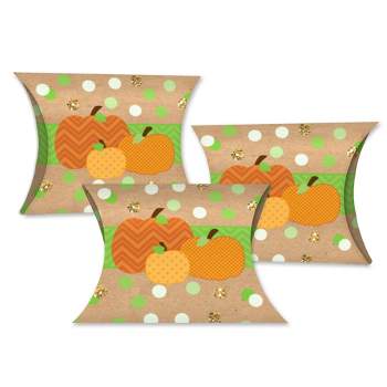 Big Dot of Happiness Pumpkin Patch - Favor Gift Boxes - Fall, Halloween or Thanksgiving Party Petite Pillow Boxes - Set of 20