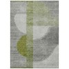 Olive Green And Gray Geometric Washable Indoor Outdoor Area Rug - 4 of 4