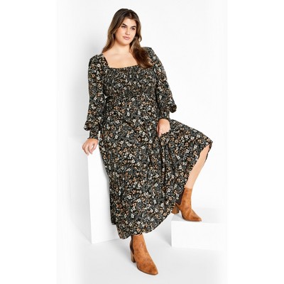 Women's Plus Size Emilie Dress - ditsy | CITY CHIC