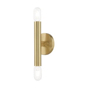 Livex Lighting Copenhagen 2 - Light Wall Light in  Satin Brass - 1 of 3