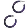 SHINE by Sterling Forever 1.25" Resin Hoop Earrings - 3 of 3