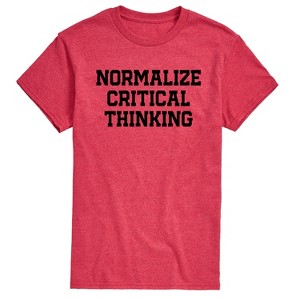 Men's - Instant Message - Normalize Critical Thinking Short Sleeve Graphic T-Shirt - 1 of 4