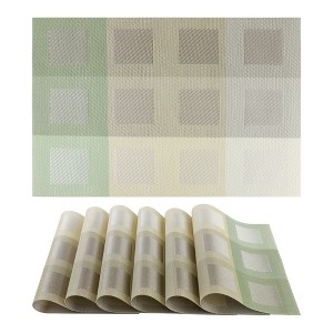 REGALWOVEN PVC Wrinkle-Resistant Soft Washable Placemats 18 x 12 Inch 6 Pcs - 1 of 4