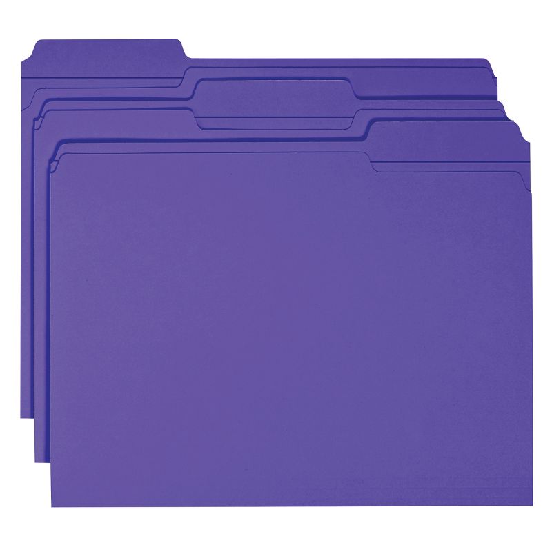 Smead File Folder, Reinforced 1/3-Cut Tab, Letter Size, 100 per Box, 2 of 9