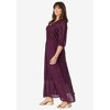 Roaman's Women's Plus Size Blouson-Sleeve Lace Maxi Dress - 4 of 4