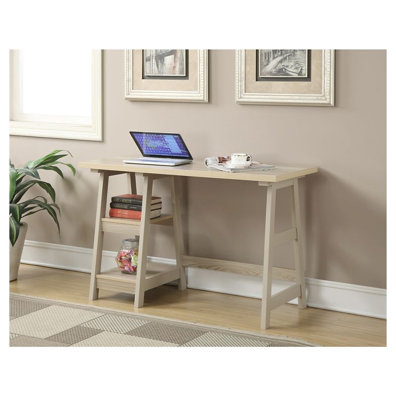 Breighton Home Trinity Trestle Style Desk with Built-In Shelves, 4 of 8