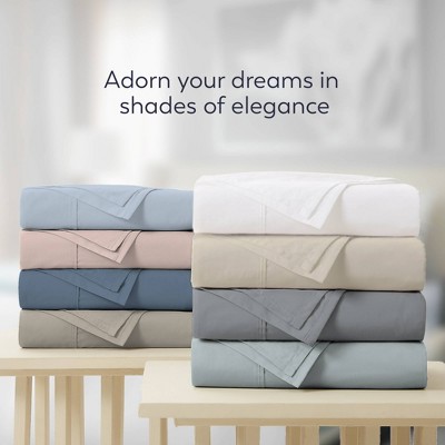 Ivory Full 600 Thread Count Cotton Sateen Sheet Set