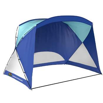 Beach Tent / Sun Shelter for Shade with UV Protection and Water Resistant Coating for Sports Events and More with Carry Bag By Wakeman Outdoors (Blue)