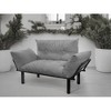 CAVINAS Loveseat Sofa with Sleek Metal Legs, Upholstered 2-Seater Sofa, Modern Futon Couch for Small Apartments, Bedrooms, Cozy Living Rooms - 2 of 4