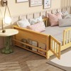 VASIP Twin Size Floor Platform Bed with Built-in Book Rack,for Bedroom,Apartment,Gray - 4 of 4