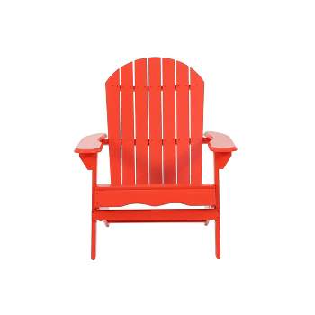 Malibu Outdoor Acacia Wood Adirondack Chair Red - Christopher Knight Home