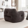 SEVOBAL Sofas Bean Bag Chair with Armrests High-Density Foam Comfy Lounge Sofa for Living Room Bedroom, Gray, 37"*35"*31.1" - 3 of 4