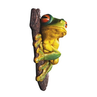 Large Handpainted Resin Red-Eyed Tree Frog Garden Statue