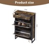 NicBex Shoe Rack Bench Shoe Storage Organizer Slim Shoe Cabinet Narrow Wall Hidden Shoe Cabinet for Entryway - 3 of 4