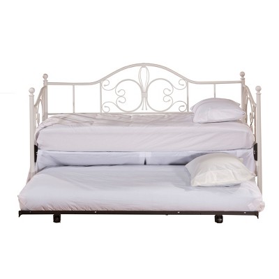 Twin Ruby Daybed Suspension Deck and Trundle Textured White - Hillsdale Furniture