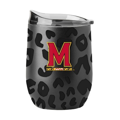 NCAA Maryland Terrapins 16oz Black Leopard Stainless Steel Wine Tumbler