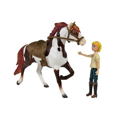Breyer Animal Creations Breyer Spirit Riding Free Boomerang & Abigail Small Horse & Doll Set