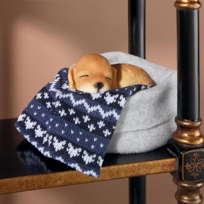 Design Toscano Sleepy Time Labrador Puppy Dog, multi-colored