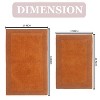 Luxury Reversible Bathroom Rugs Set, Washable Rug, Extra Soft and Absorbent bath Rug, Kitchen Mat, Non-Slip Bath Mat Set, 2 Pcs Set(S+M), Terracotta - 3 of 4