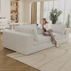 78.8" Blue Corduroy Fabric Deep Seat Couches Cloud Sofa for Living room Double-layer design Removable Cushion - 2 of 4