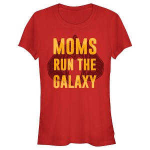 Juniors Womens Star Wars Mother's Day Moms Run the Galaxy T-Shirt - 1 of 4