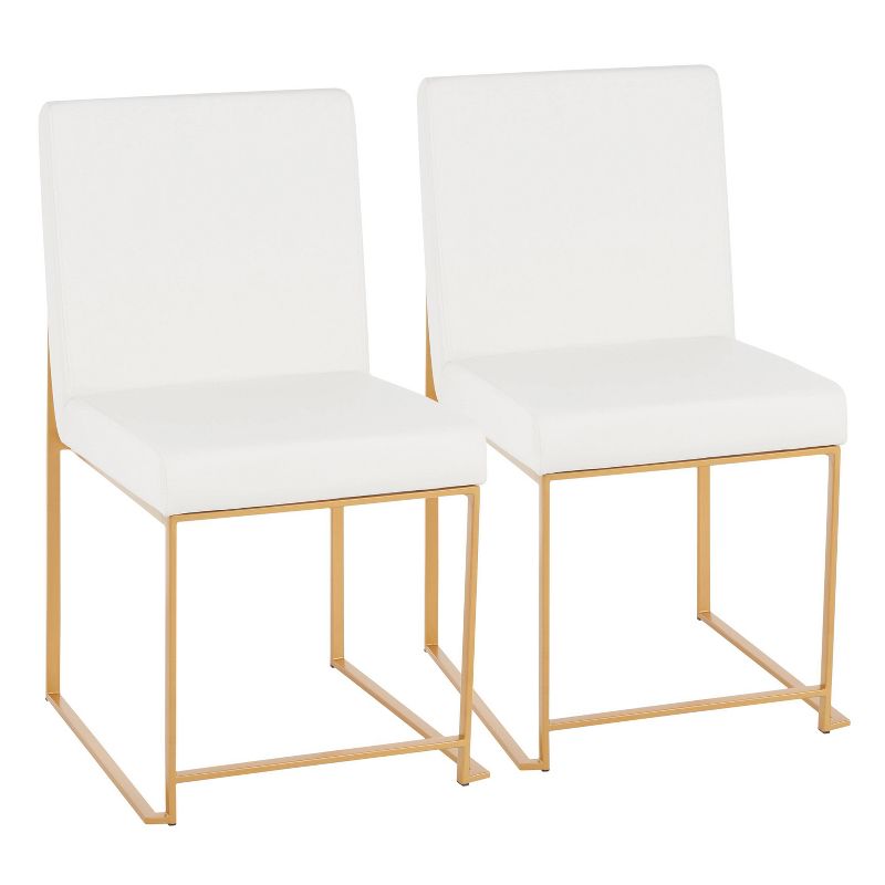 Set of 2 High Back Fuji Contemporary Dining Chairs - LumiSource, 1 of 14