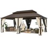 EROMMY 12' X 20' Hardtop Gazebo Aluminum Frame Gazebo with Galvanized Steel Double Roof - 4 of 4